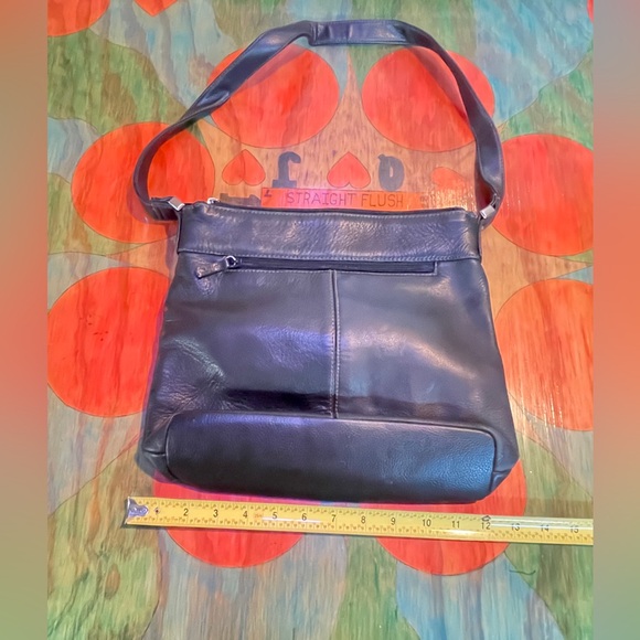 Women's Shoulder Bag tote bag Leather purse Medium Sz Black. - Picture 2 of 7